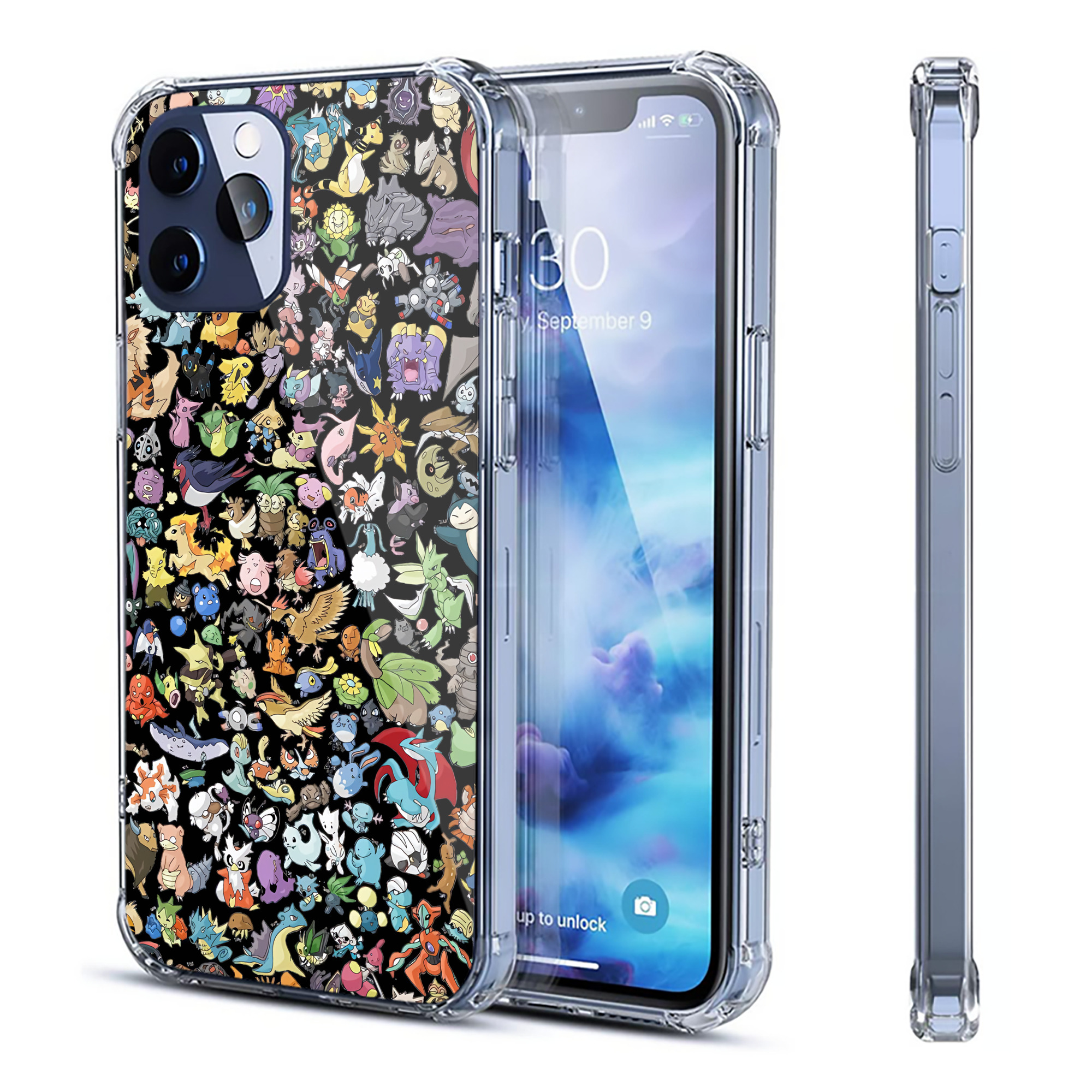 （画像用） ポケットモンスター Pokémon 【iPhone 12シリーズ対応】透明スマホケース（クリアソフトケース）